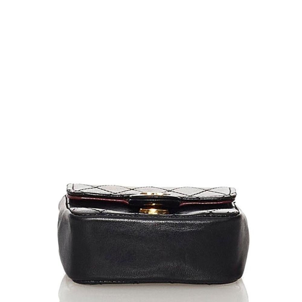 Chanel Chain Belt Waist Bag Mini Matelasse Black Lambskin - Picture 5 of 8